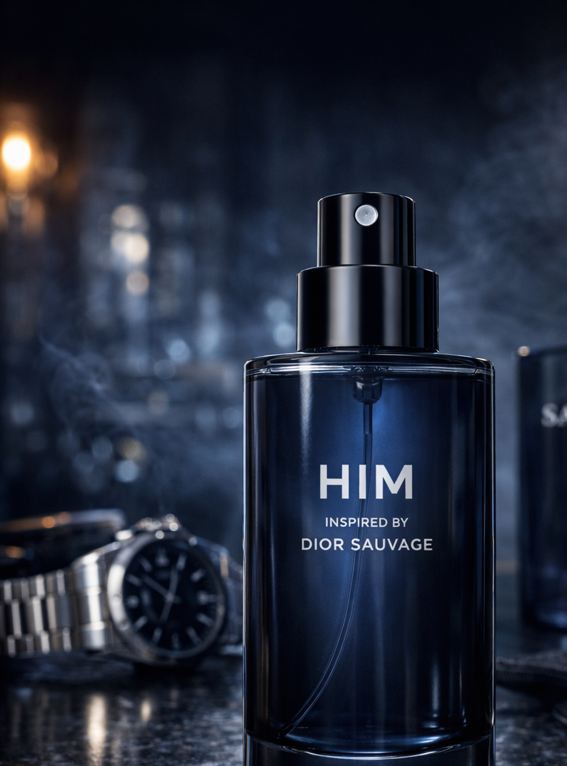 Him inspired by Sauvage Dior Body Mist